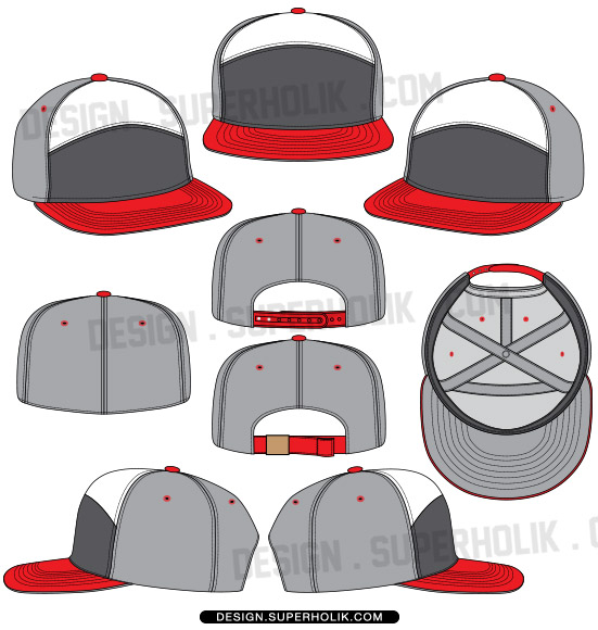 6 panel hat template
